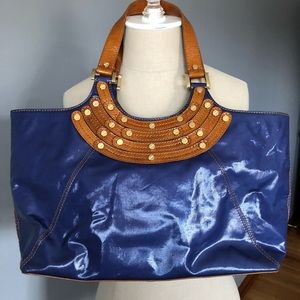 Tory Burch Blue Meagan Tote